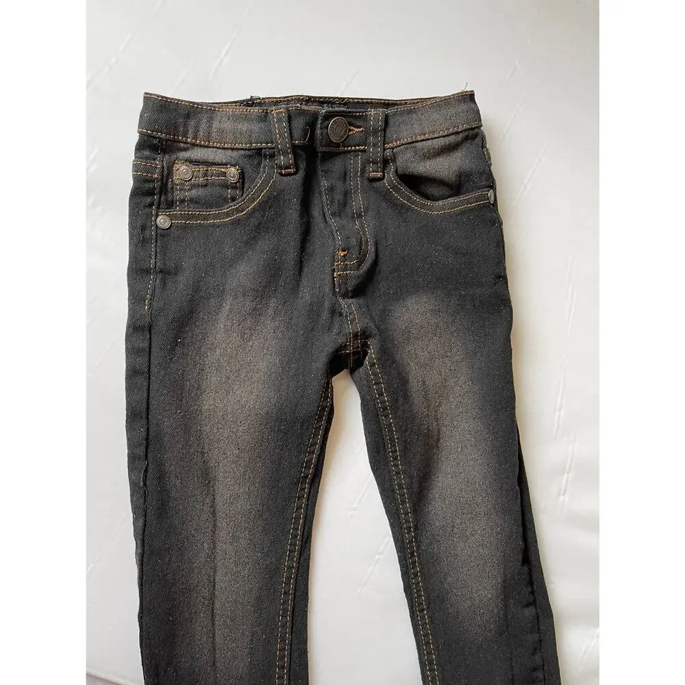 Swiss Cross Girls Size 4T Jean Black Straight Leg Denim